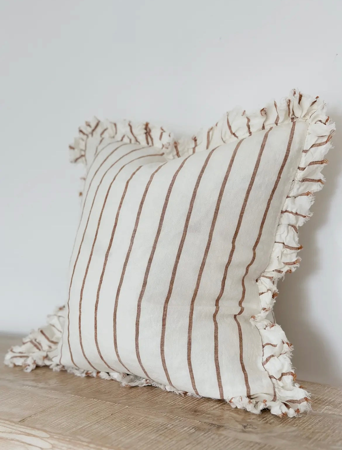 Annie Ruffled Linen Cushion Cover