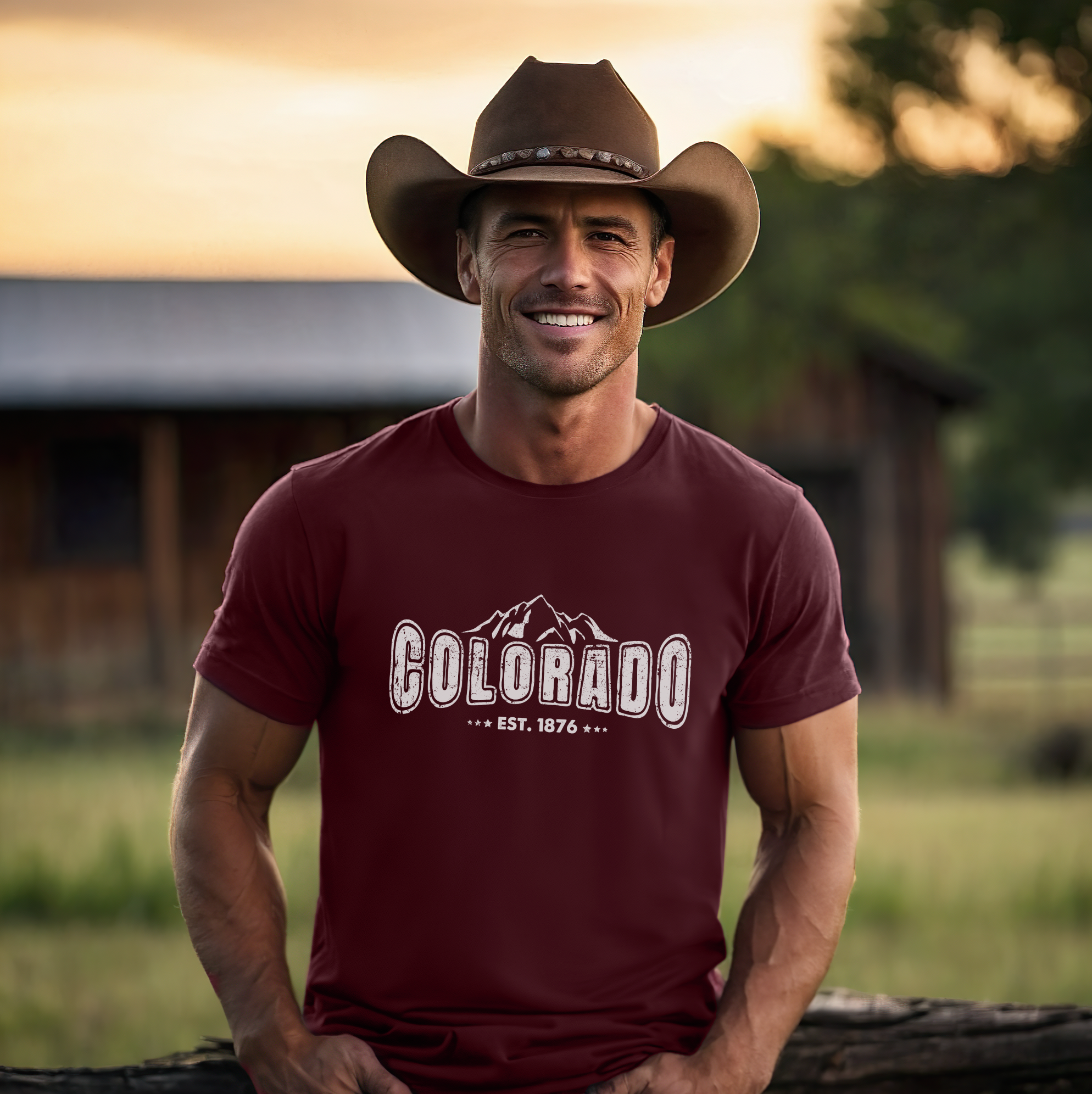 Burgundy Colorado Tee